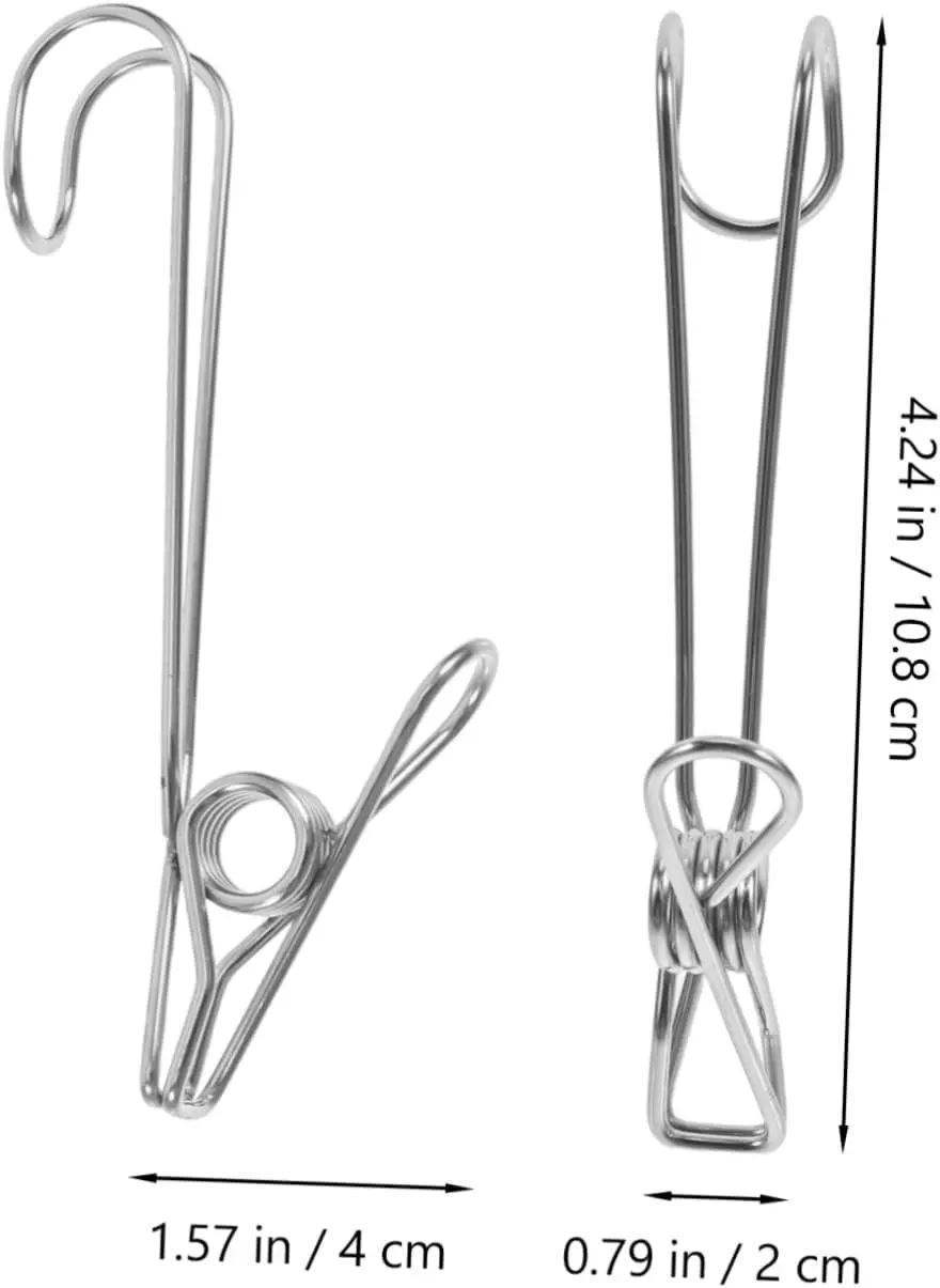 Space Saving Metal Clothes Pegs 11cm Large Size Heavy Duty Clips Stainless Steel Quilt Drying Clip for Outdoor Clothesline