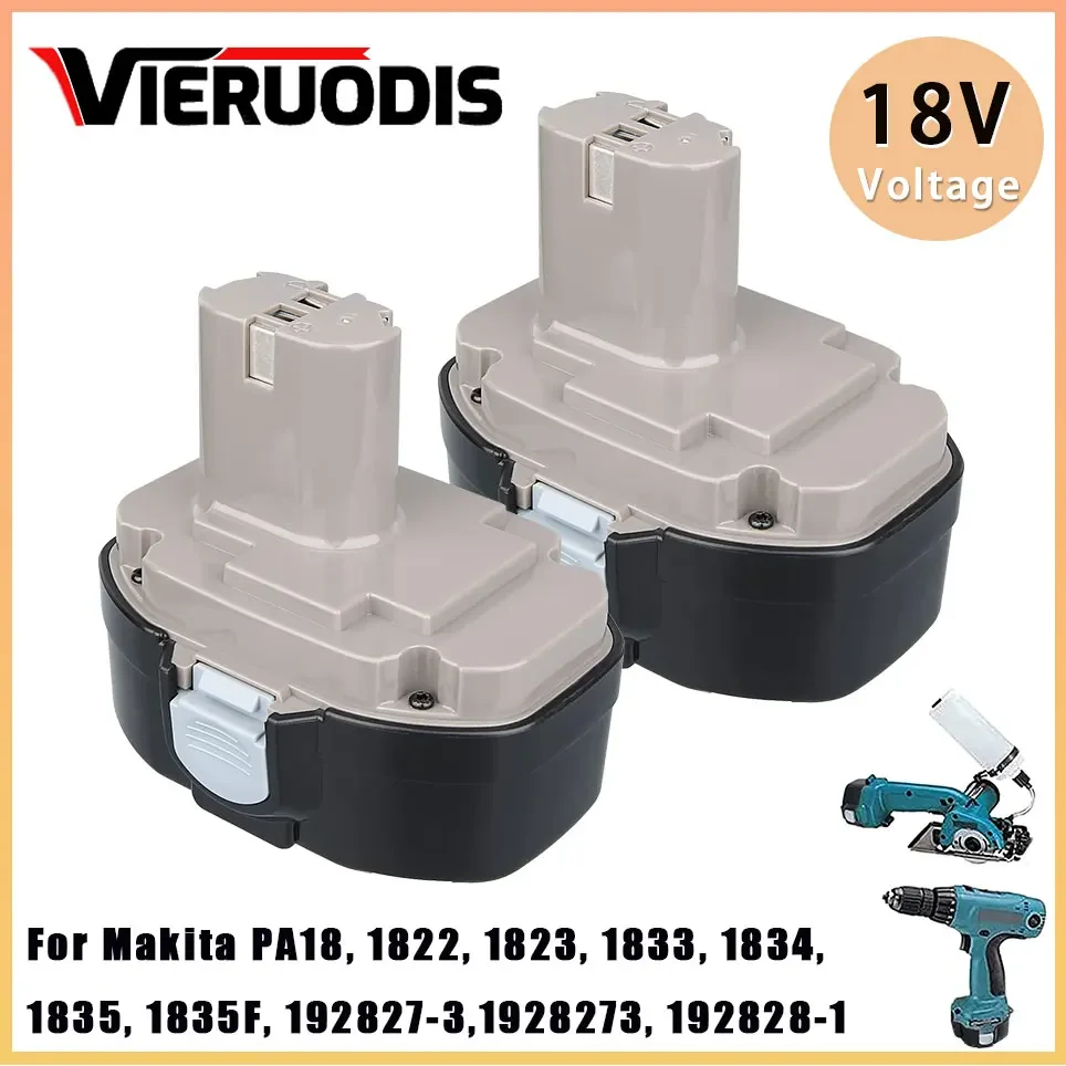 For Makita 18V 6800mAh Ni-MH Battery Replace  PA18 1822 1823 1833 1834 1835 1835F 192827-3 192829-9 193102-0