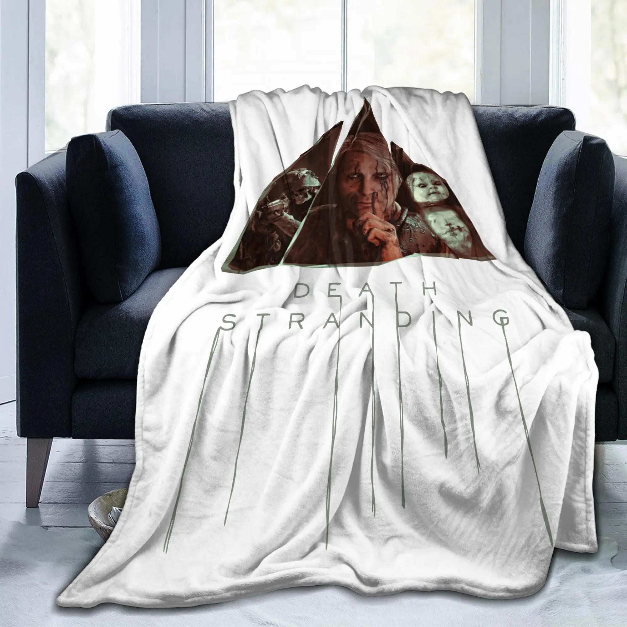 Game Death Stranding Blankets Mads Mikkelsen Flannel Awesome Warm Throw Blankets for Bedspread Winter Couch