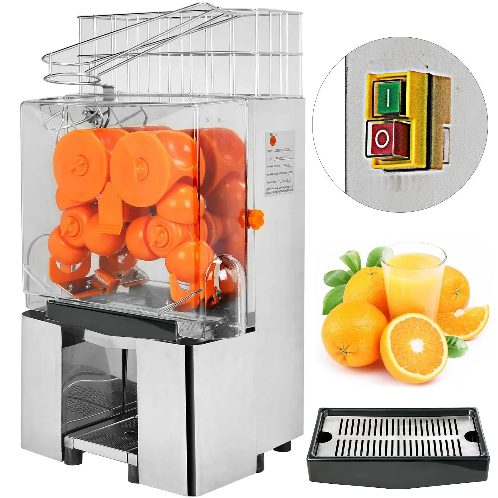 Juicer Machine Juice Extractor Orange Squeezer for 22-30 Per Minute Electric Orange Juice Machine