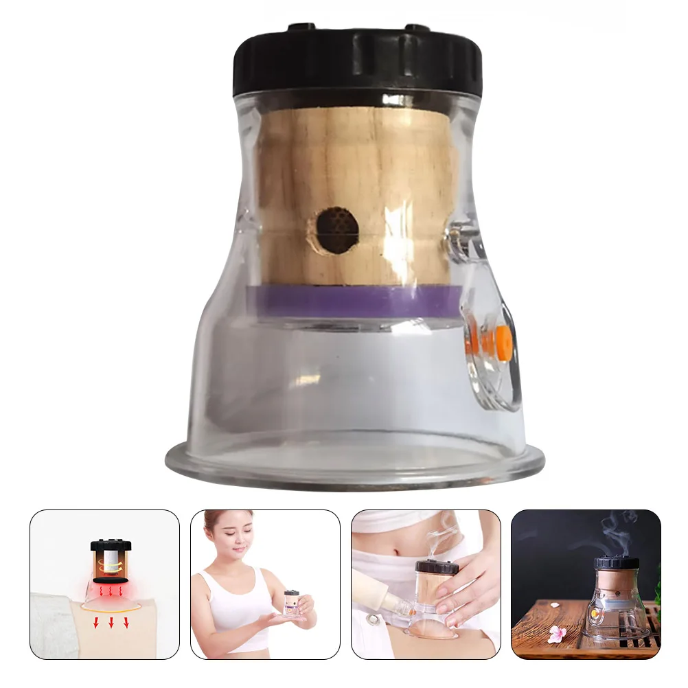 

Магнитная коробка для прижигания, портативная горелка для мокса для акупунктурной терапии, массажный инструмент для рук и тела, сильное всасывание, деревянный дизайн