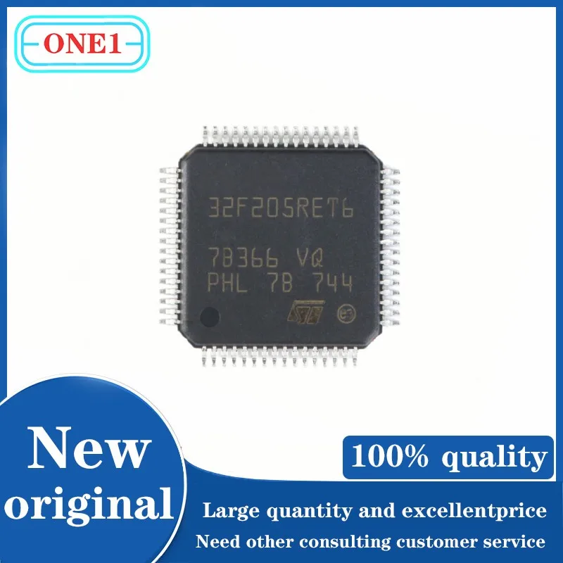 

1PCS/lot Chip New original STM32F205RET6 32F205RET6 IC MCU 32BIT 512KB FLASH 64LQFP