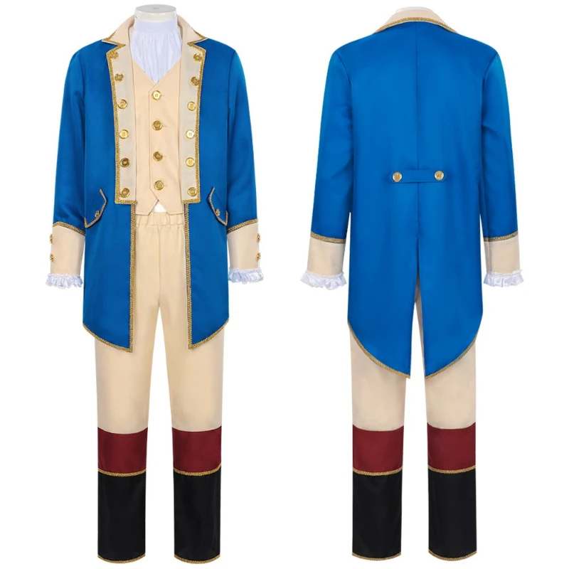 

2026 New Gentleman Performance Suits Set for Men,Euro-USA Presidential Roleplay/Stage Court Blazer+Pants+Hat+Fake Collar 4-piece