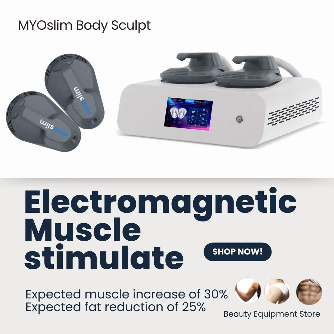 

MYOslim RF Sculpt Machine EMS Body Sculpting Weight Loss Massager Device 15 Electromagnetic Fat Slimming Muscle Stimulation