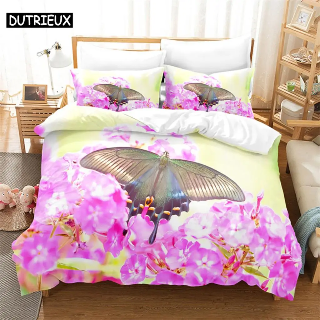 

Butterfly Queen Bedding Set Duvet Cover Kids Bedroom Bed Set Comforter Cover Set King Size Duvet Cover Set Bedding Sets