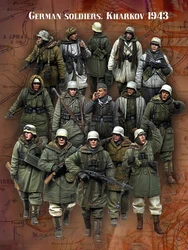 Kit figura modello in resina 1/35 GK, 15 persone, tema militare, non assemblato e non verniciato, 430J