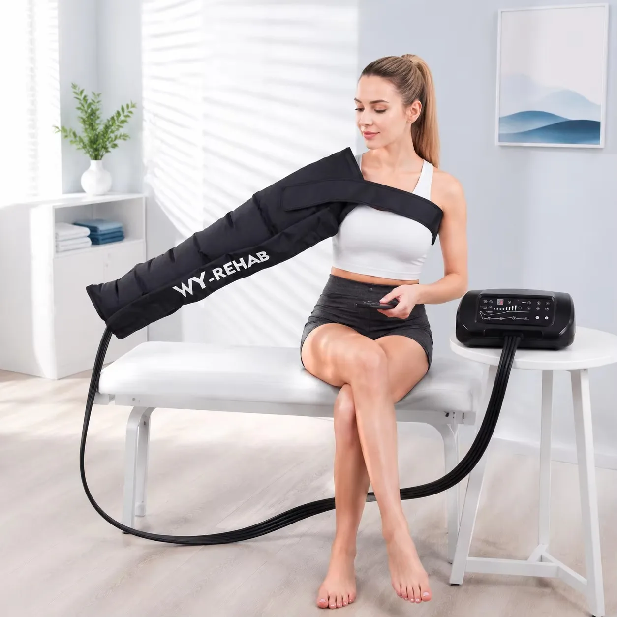 VU-NIPC02  6-Mode Pneumatic Compression Device for Swelling & Heavy Legs Relief  CE MDR Compliant Air Massager for Home Care