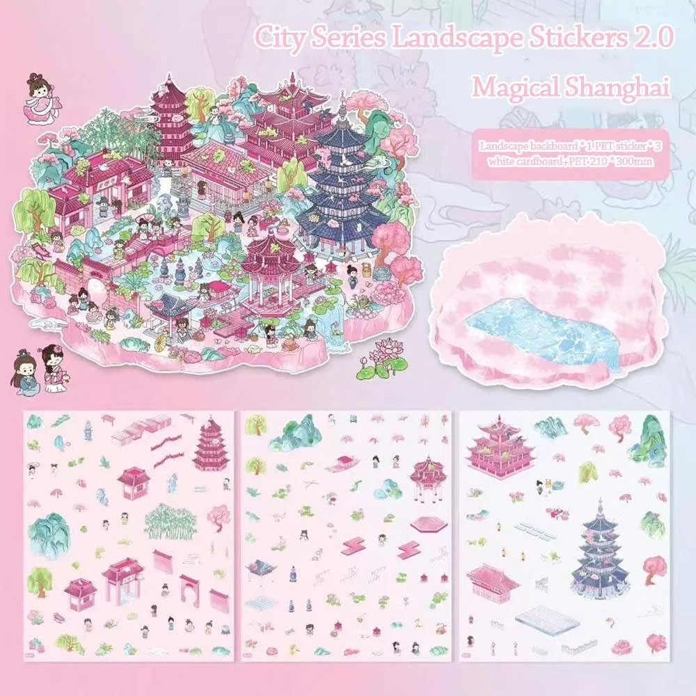 

Городская серия, миниатюрная коллекция, наклейки, материал для скрапбукинга, мультяшные наклейки для справочника «сделай сам», наклейки для домашних животных, бумага, визуальное укладка