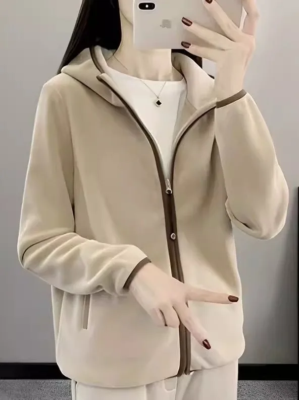 

Женская толстовка с капюшоном больших размеров, осенне-зимняя, утепленная, для активного отдыха, теплая, дышащая, устойчивая к сминанию, износостойкая