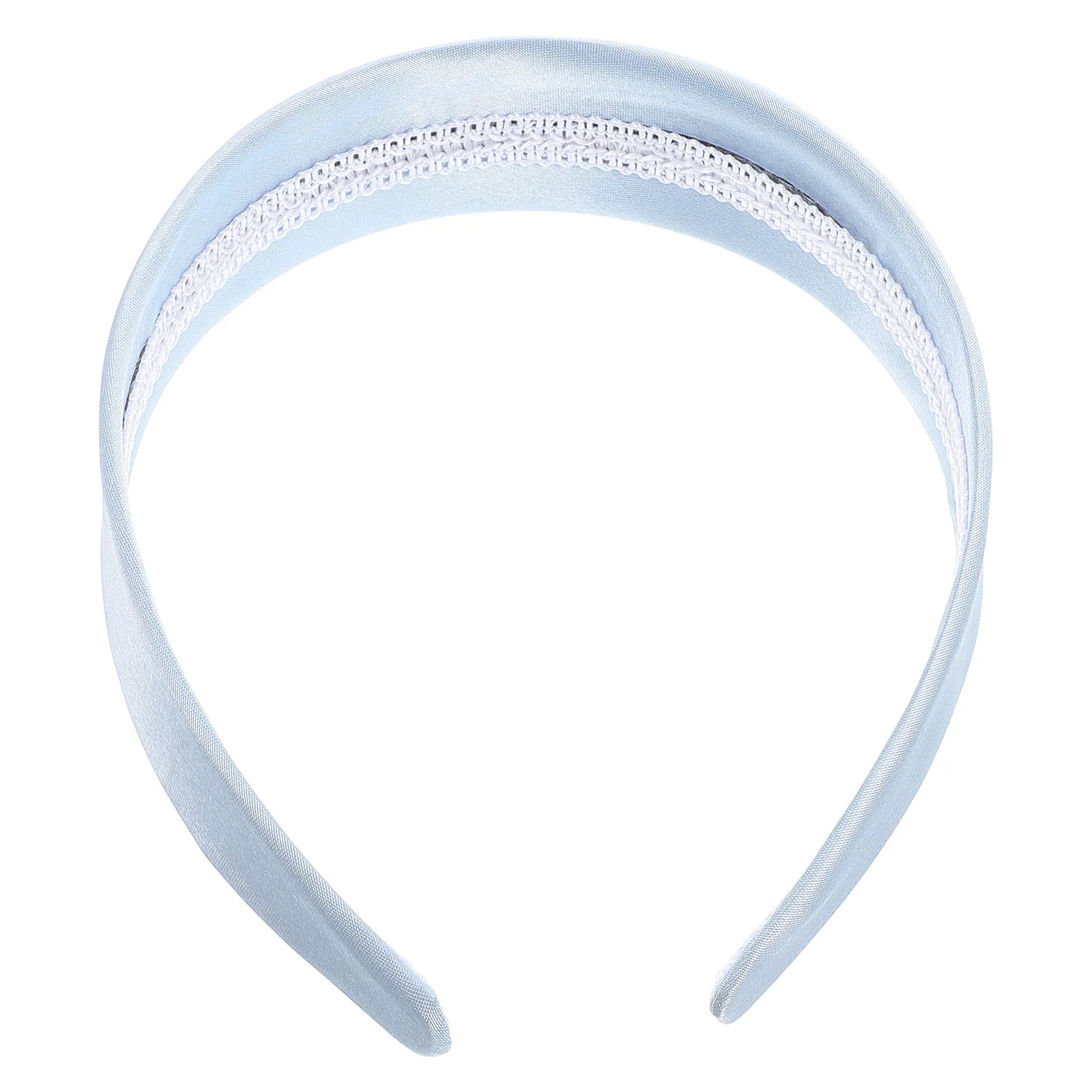 

Небесно-голубая атласная широкая повязка на голову, нескользящая, для женщин, однотонная, для тренировок, повседневной носки, вечеринок, аксессуар для волос, для рукоделия