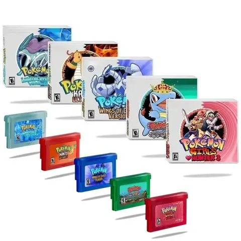 GBA RTC Pokemon Real Clock New Version 2.0 Game Card Featured Popular English Games Pokemon LIOUID CRYSTAL/Girls Hunter 3