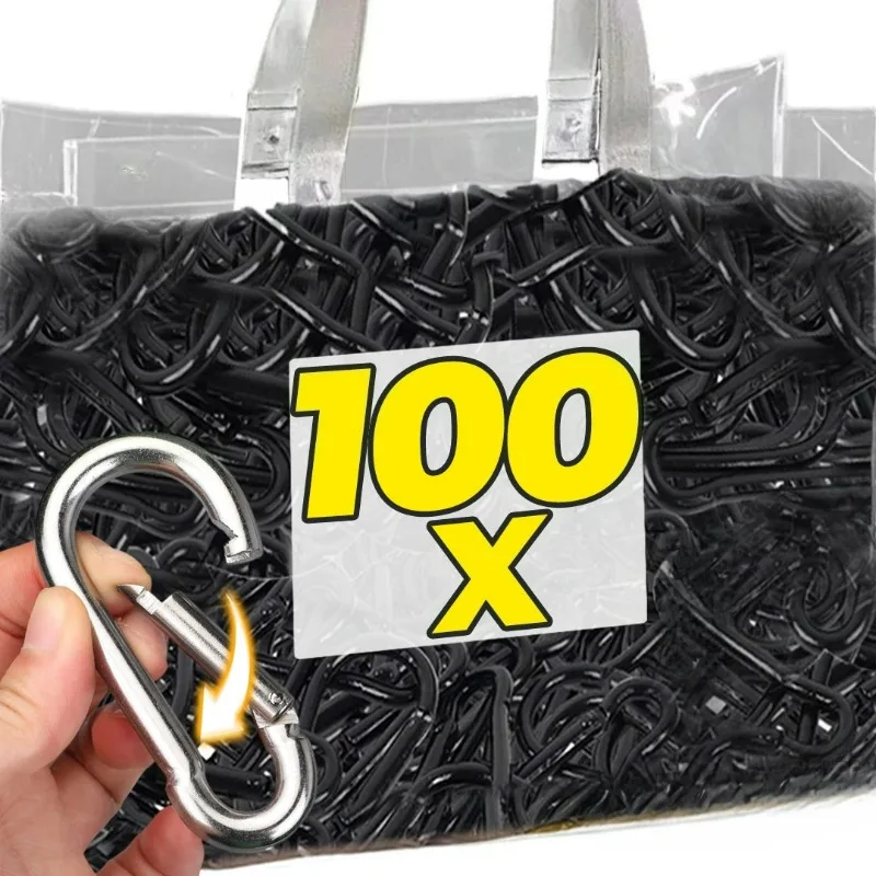 

1/100Pcs Gourd Carabiner Key Chain Aluminum Spring Carabiner Snap Hook Clip Keychains Outdoor Fishing Camping Tools Keyrings