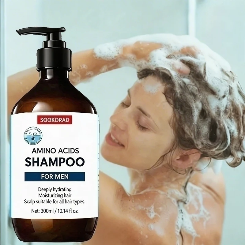 Amino Acids Shampoo For Men, Scalp Nourishing, Oil Control, Refreshing Non-sticky 300ml