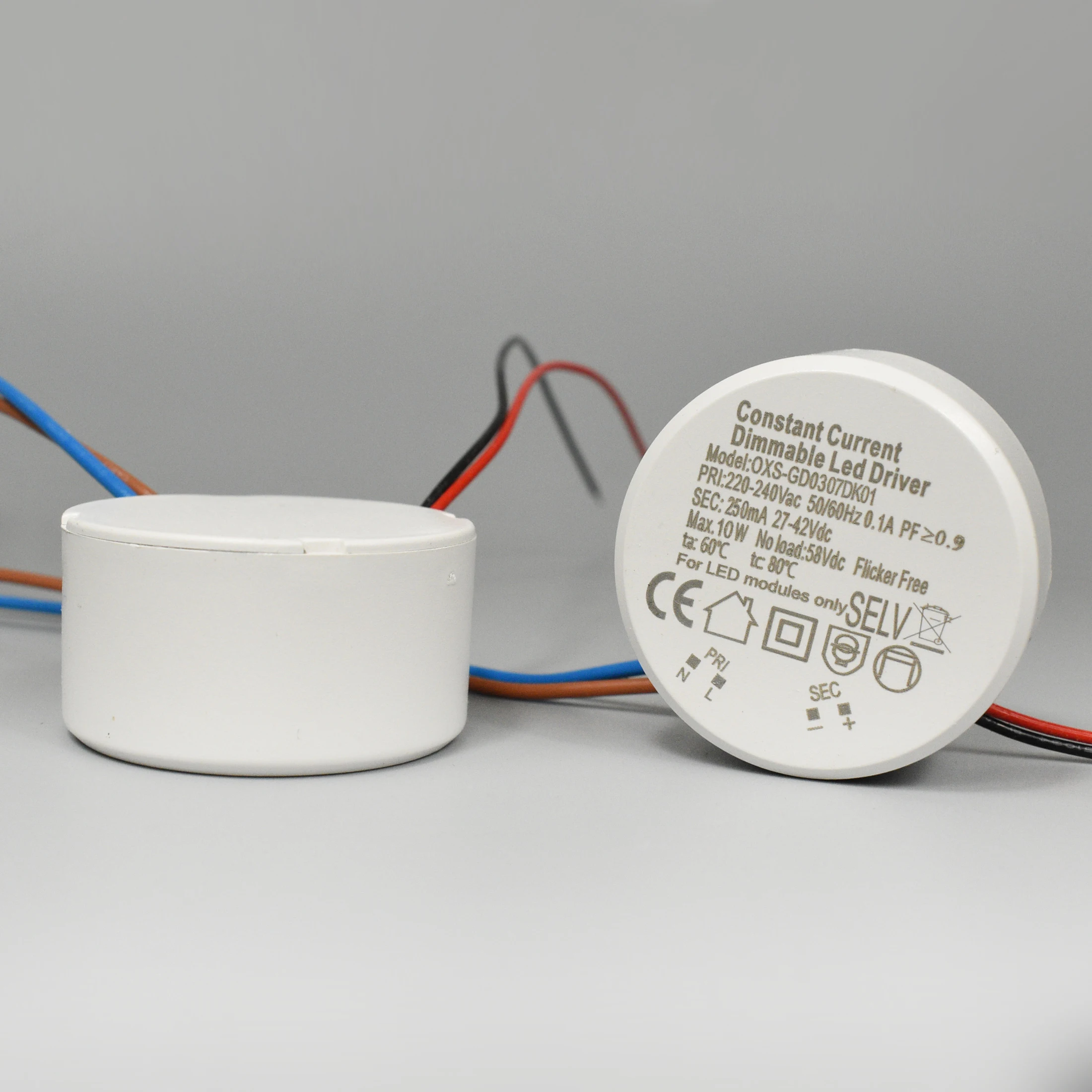 Thermal Paste Round 200 250mA Dimmable Driver 220V for Tracking Lamp Surface Mounted Light Internal Power Supply Lead Wire 180℃