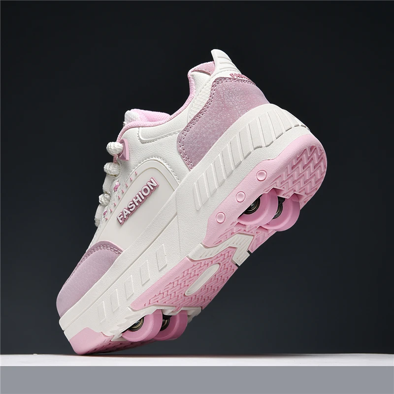 Fashion Roller Skate Shoes Kids Children Casual Sports Toy Gift Games Boys 4 Wheels Sneakers Girls Boots Ultra Light Rollerskate