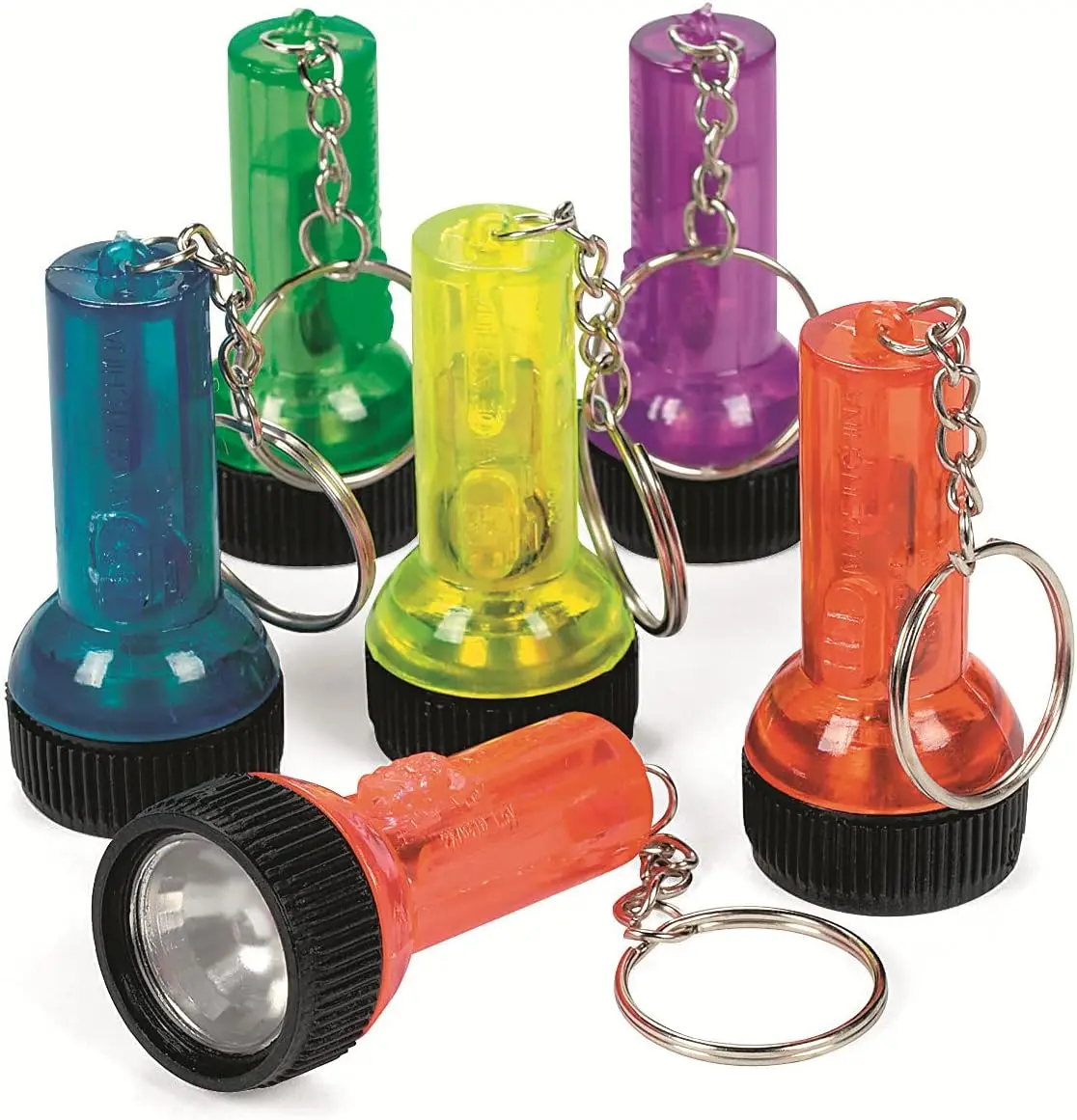 Imagem -03 - Led Luminous Flashlight Keychain Mini Tochas para Acampamento ao ar Livre Pesca Luzes Alimentadas por Bateria Chaveiros Acessórios Pingente