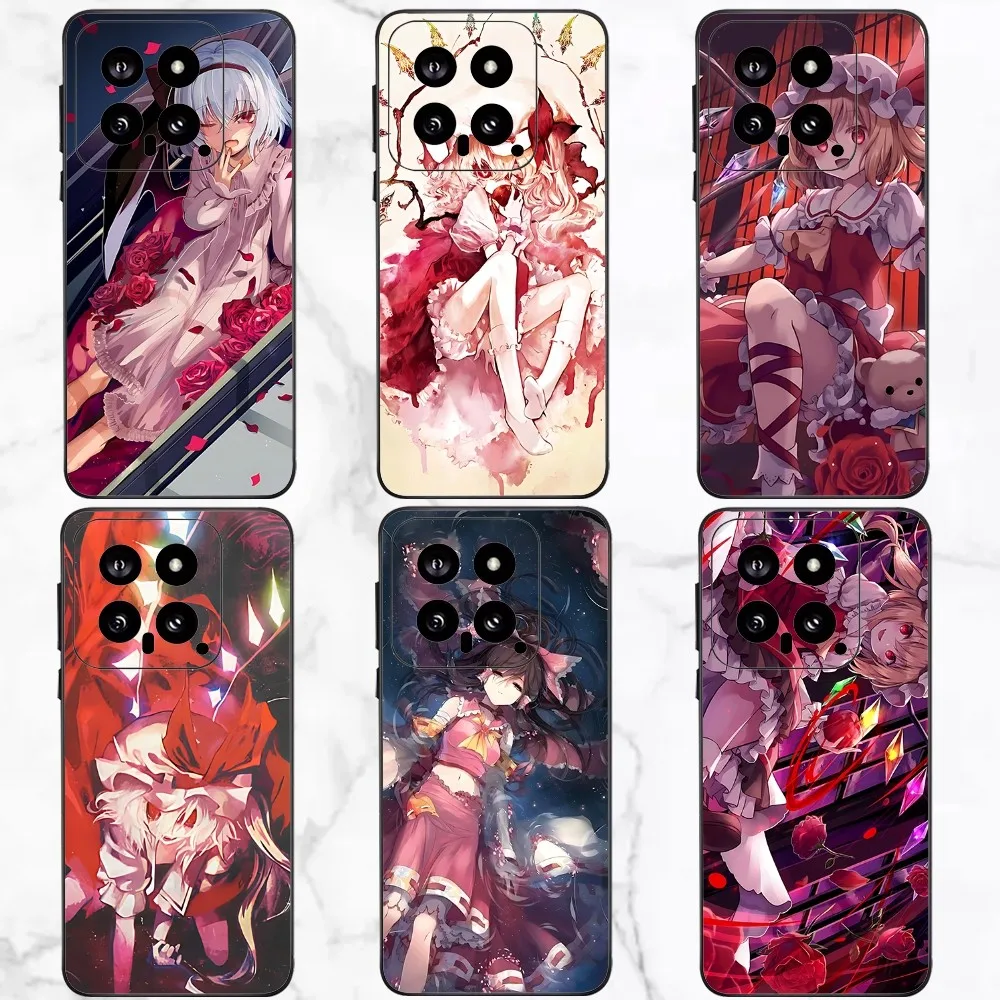 TouHou Project Flandre Scarlet Phone Case For Xiaomi 11 Redmi Note 11 5G 8T 9A 9 10T Note8Pro Note9 12SUltra Black Case