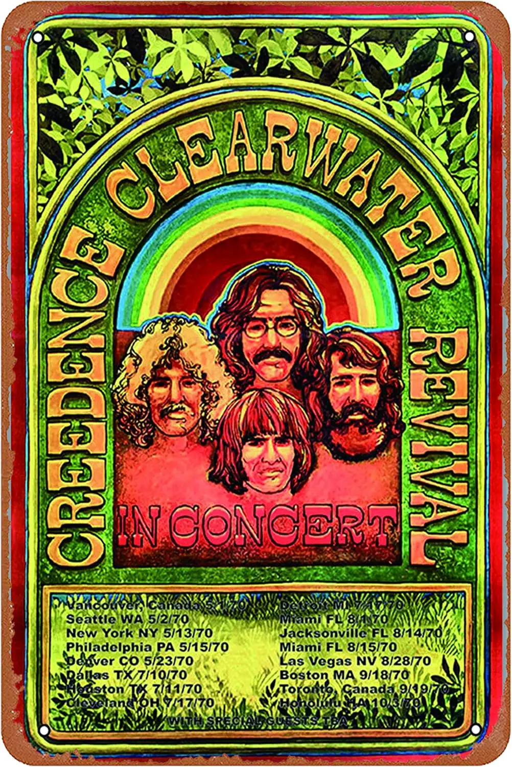 CCR Creedence Clear (1970) Rock Plaque Poster Metal Tin Sign ; Vintage Retro Wall Decor