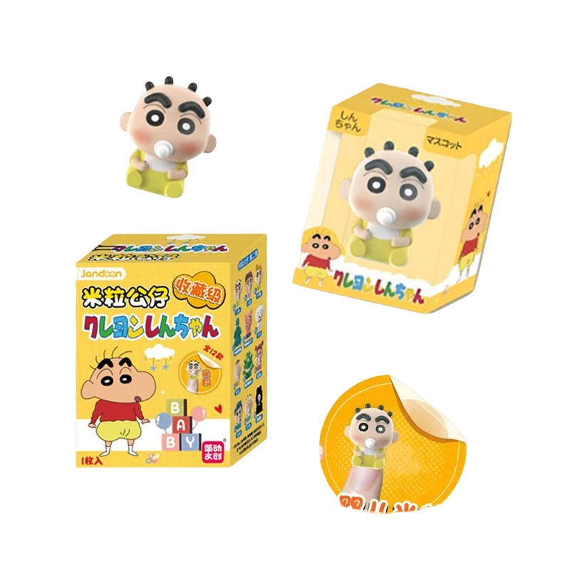 Crayon shin-chan série boneca fofa feita à mão enfeites de mesa kit de garagem modelo caixa cega brinquedos crianças presentes de aniversário