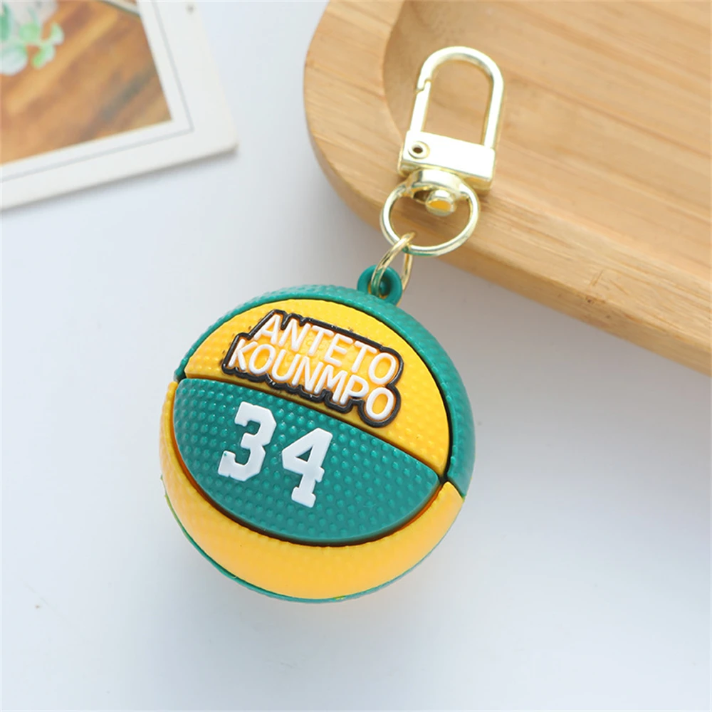 Mini Basketball Pendant Keychain Sporty Style Keyring for Women Men Car Key Holder Handbag Accessories Fans\' Souvenir Gift