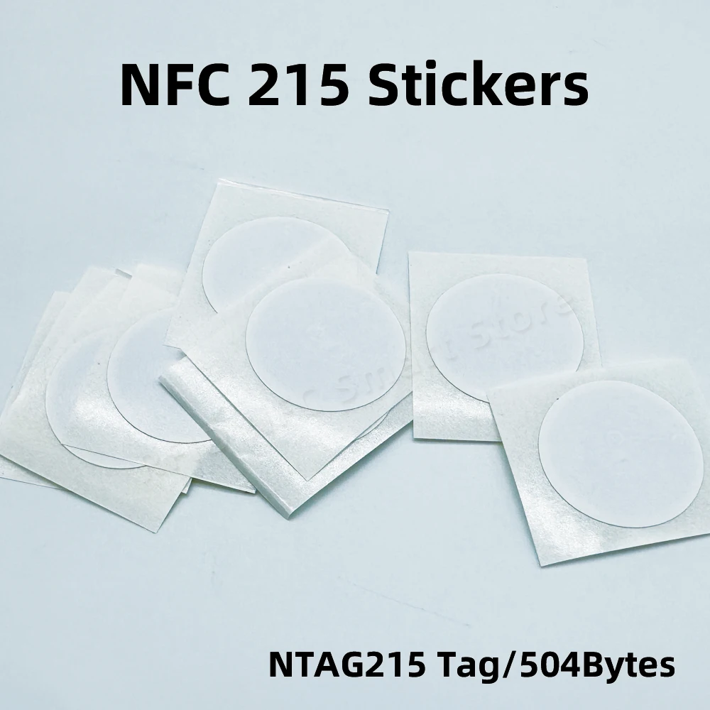 100pcs 50pcs 10pcs Ntag213 Ntag215 NFC Tags NFC Sticker 13.56 MHZ 540Bytes RFID NFC tag Stickers Adhesive Labels for NFC Phones