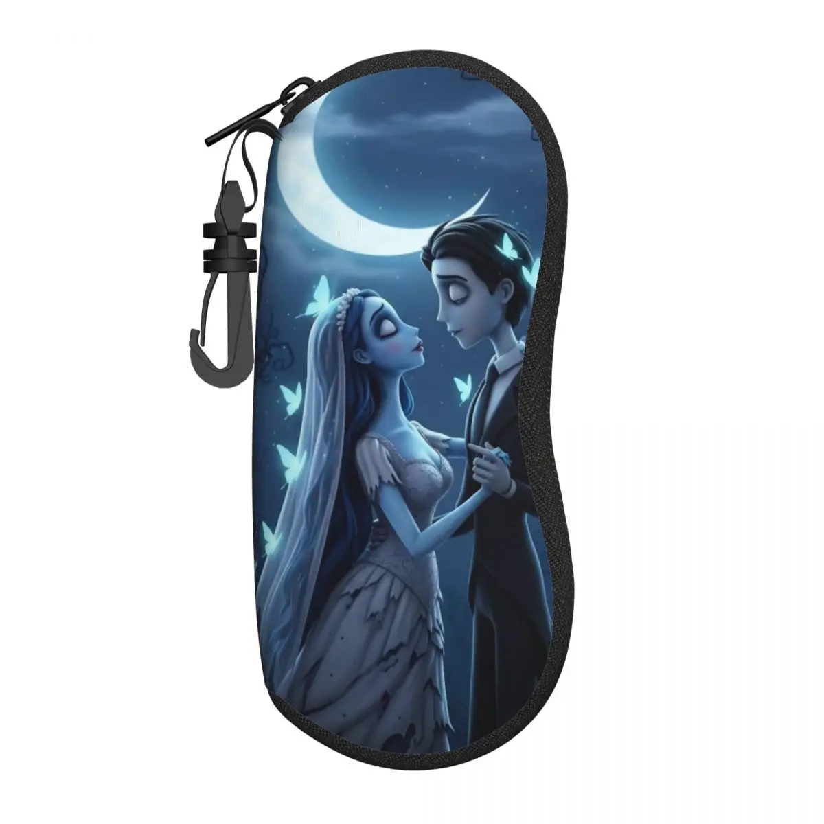 Corpse Brides Emily y Victor Estuche para gafas Caja de almacenamiento de gafas anticaída Caja para gafas