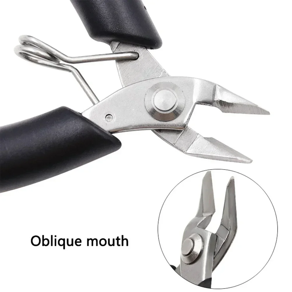 Pliers Diagonal Pliers Round Bent Needle Nose Pliers For DIY  Jewelry Making Curved Mouth Cutting Cable Nippers Hand Tools