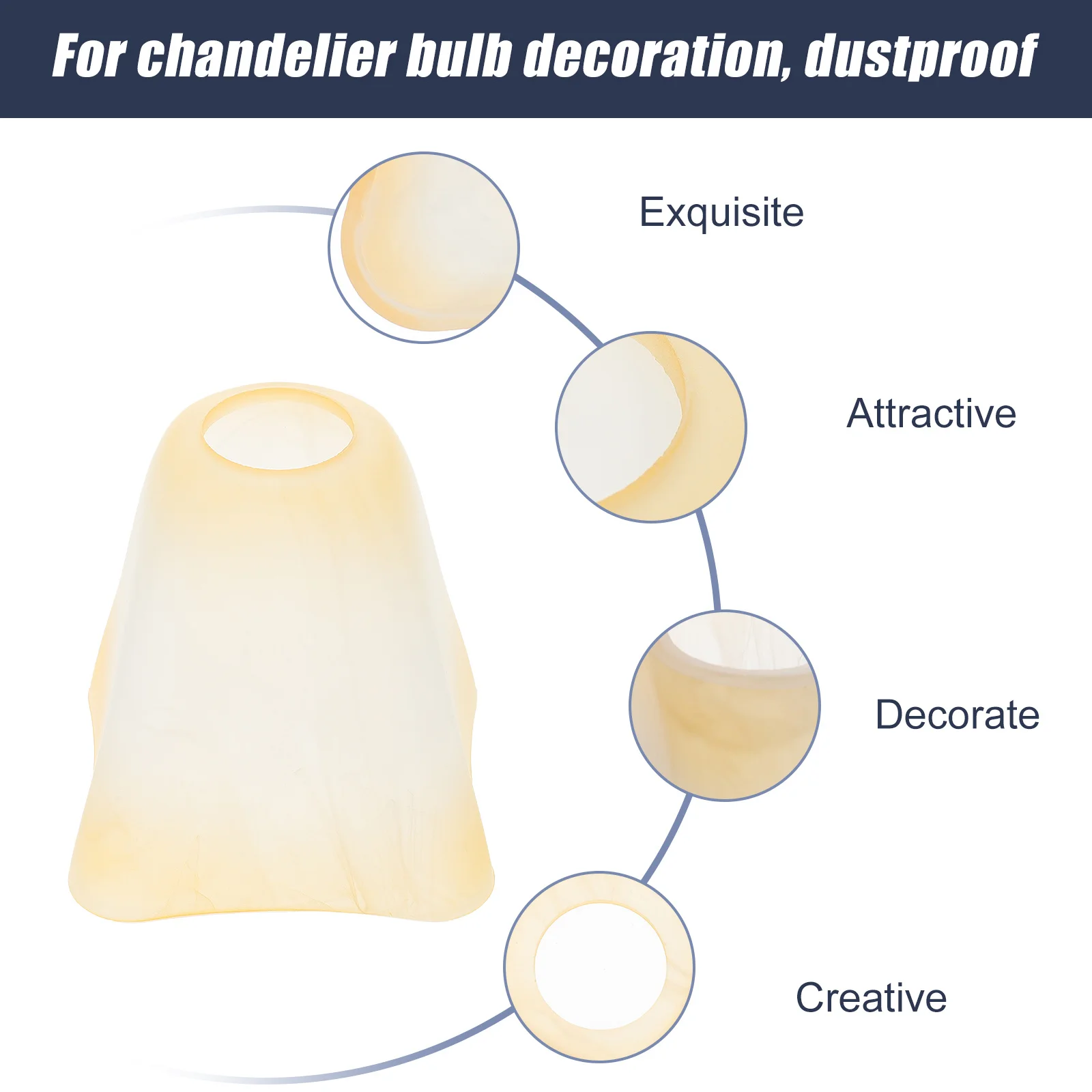 

Glass Lampshade Decorative Art Light Cover Stylish Durable Ceiling Table Wall Lamp Shade Accessory Household Creative Lamp Shade