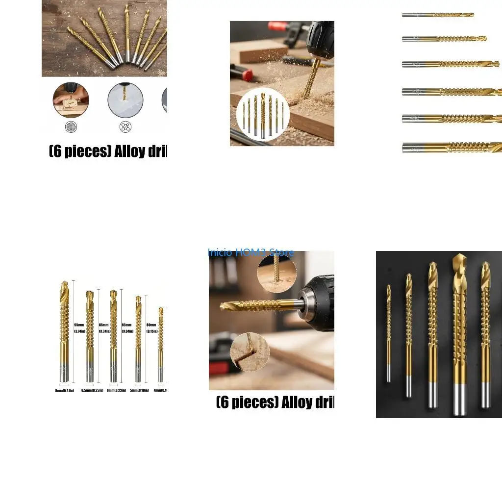 A5YD Concrete Drill Bit Round Shank Serrated Drill Bit 1/4 Shank High Hardness Steel Metal Drill For Brick