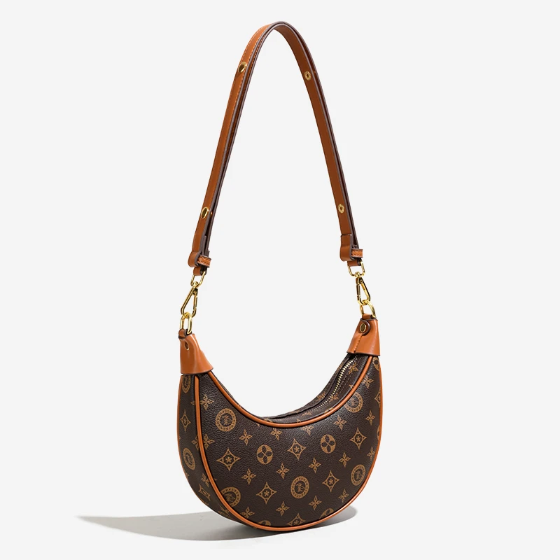 Tas Tangan Wanita Mewah Modern Tas Selempang Kulit Asli Dengan Dompet Tali Bahu Rantai Emas