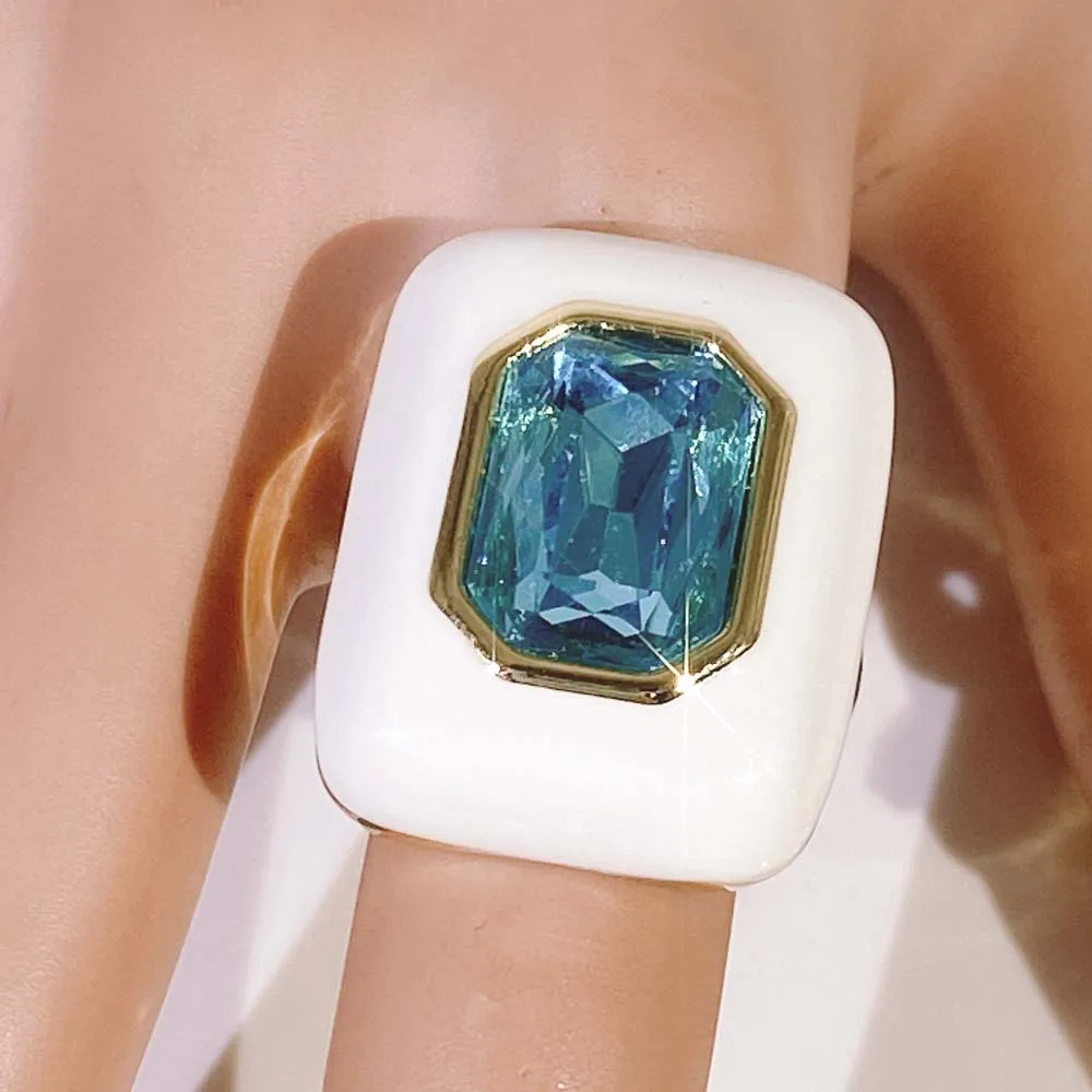 Yulaili trendy populaire sieraden feestring met strass prachtige anillos Mohamedarii Valdarii Mohamed juweel voor kerstcadeau gratis verzending