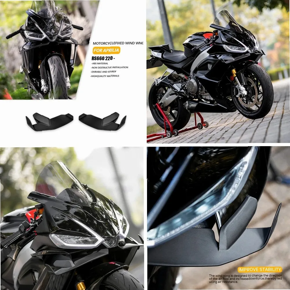 

For RS660 2020-2024 Motorcycle Front Spoiler Winglet, Aerodynamic Wing for Downforce, New Accessories