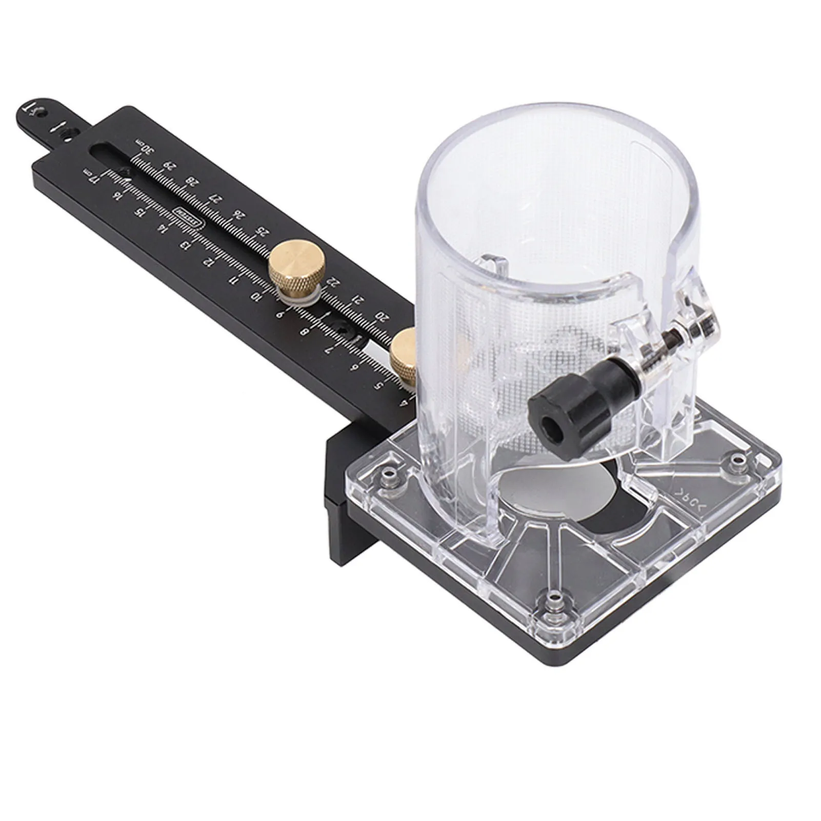 Wood Router Circle Jig CNC Aluminum Base Plate 8mm Pin 2.5mm Holes for 65mm Trimmer Round Cutting Woodworking Tool