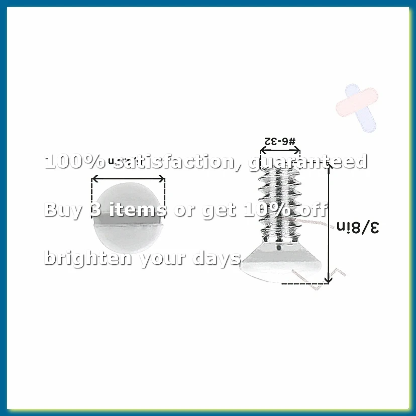 240 Pcs 3/8 Inch Long 6-32 Thread White Wall Plate Screws Outlet Cover Electrical Screws
