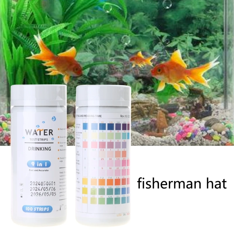 KX4B 100pcs Water Quality Test Strips Pool Multiple Parameters Carbonate Test Kits