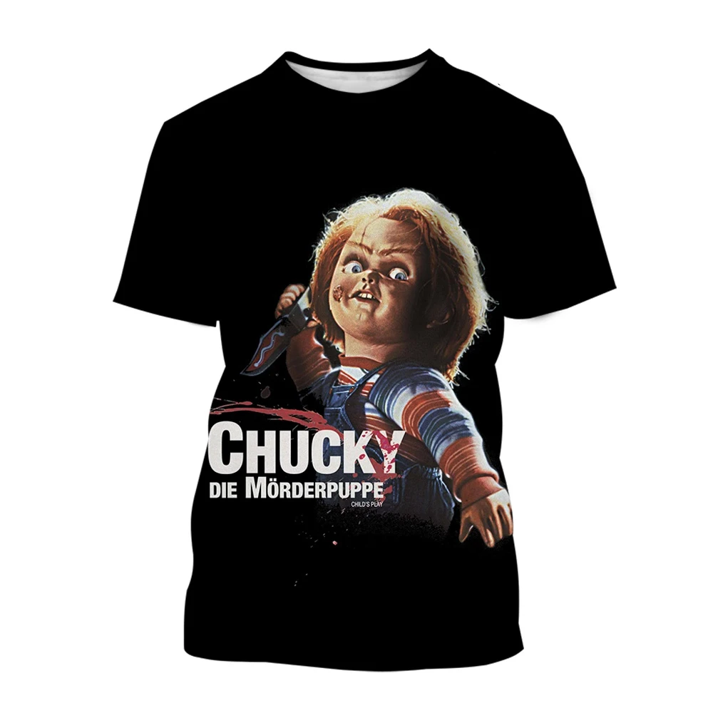 2026 Summer Fashion Trend Cool and Personalized T-shirt 3D Printed Doll Pattern Casual and Comfortable T-shirt