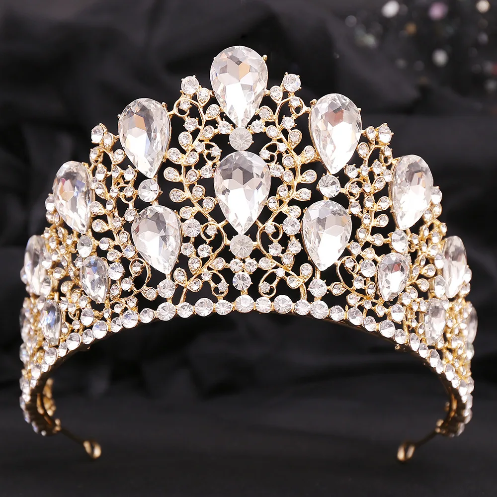 Fashion Crystal Crown Bridal Wedding Tiaras and Crowns for Women Rhinestone Hair Jewelry Party Bride Headpiece Prom Gift