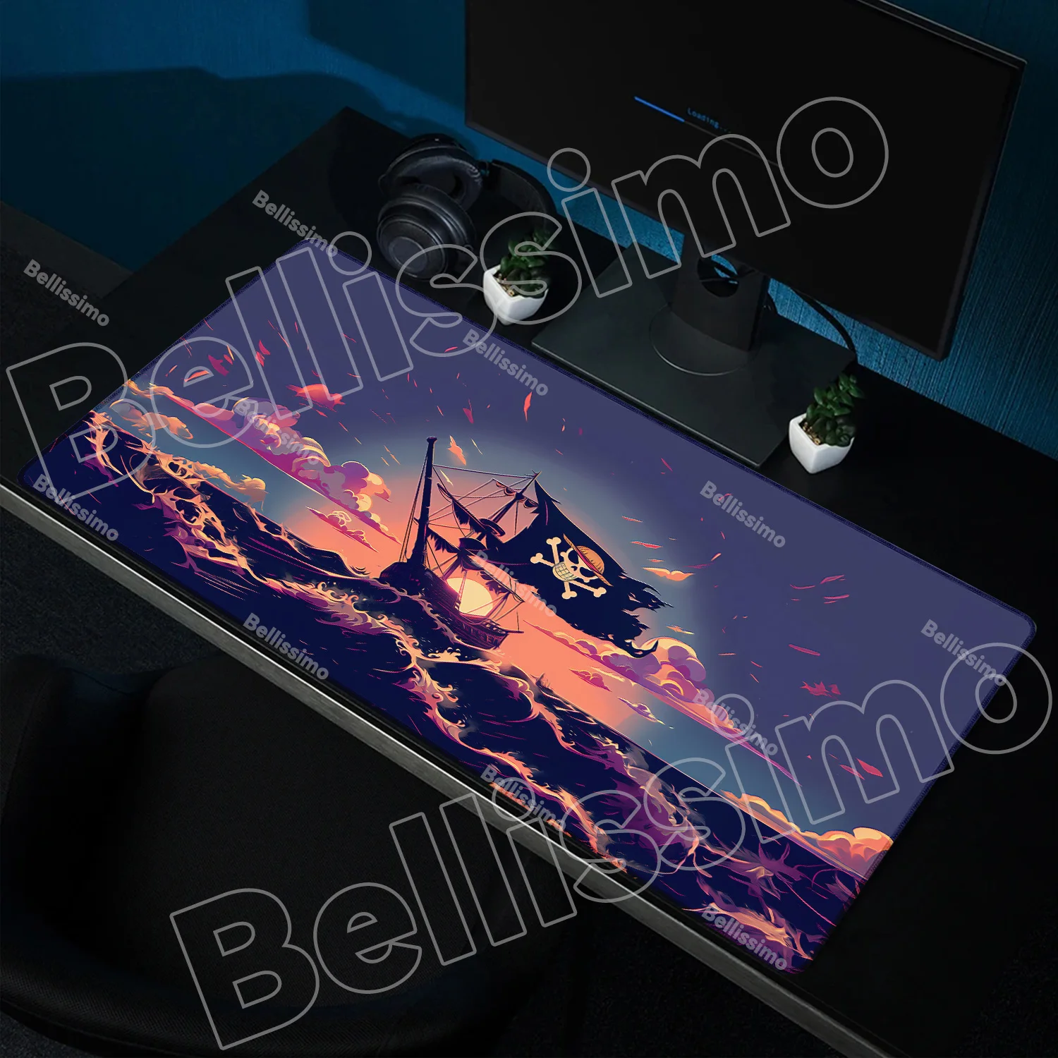 Desk Mat Large Mousepad Anime Decorate desktop Mouse Pad One Piece Pc Accessories Gamer Keyboard Xxl Gaming Rubber Extended Mats