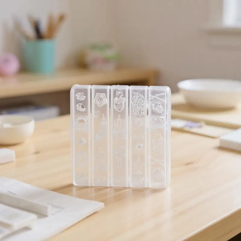 Set di modanature per unghie artigianali 3D: intaglio fai-da-te di teschio trasparente, farfalla, gabbia per uccelli e candeliere rosa