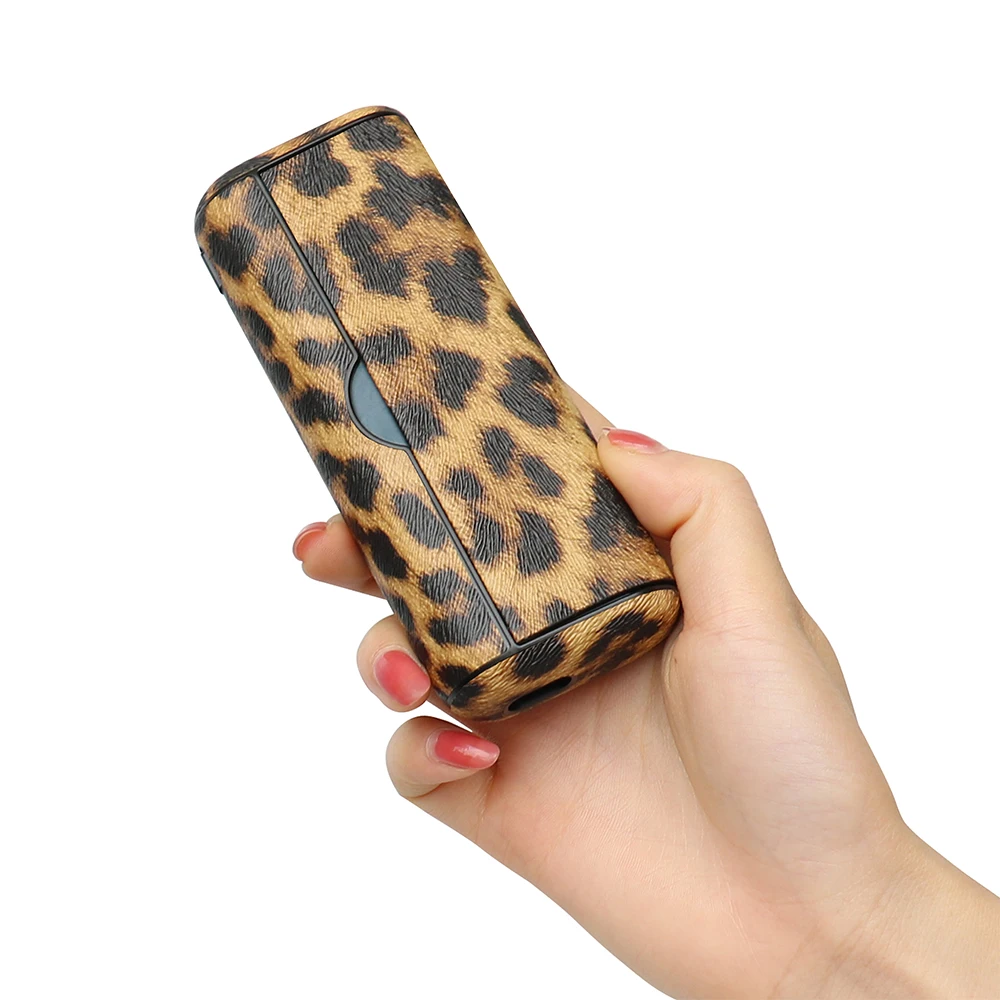 Leopard Print for IQOS ILUMA Prime Leather Case E-cigarette Box Cover Bag Cases Holder Pouch Protective Accessories 4 Colors