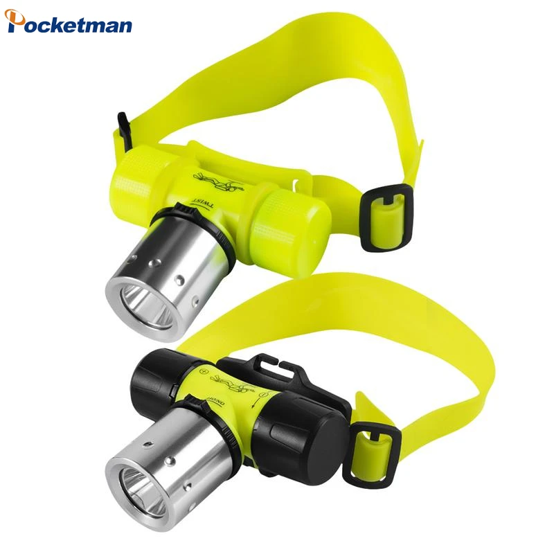 

Portable Diving Headlight 80m Underwater Lighting Waterproof Strong Light LED Diver Spearfishing Headlamp Use 18650 Battery