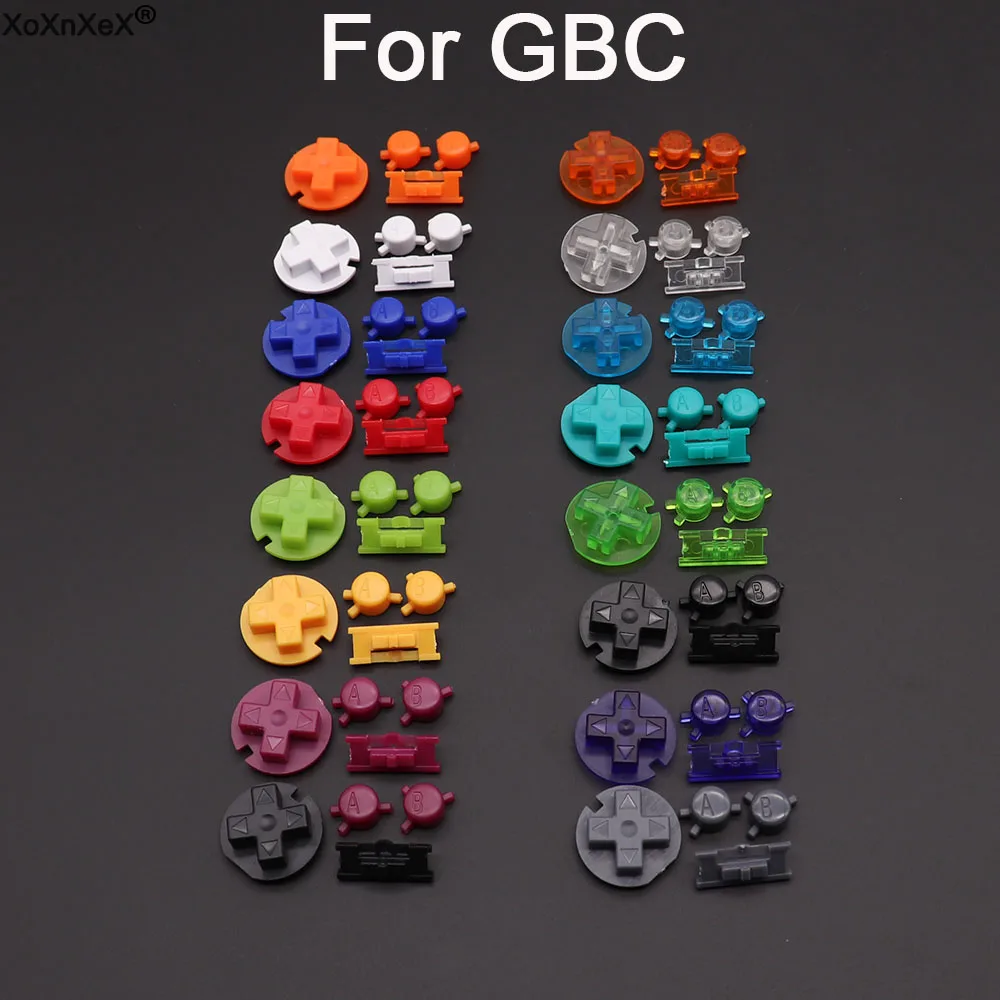 1 Set geeignet für Game Boy Color Tastengehäuse für GBC-Farbtasten GBC-Spiel-Ersatztasten-Kit DIY-Farbe