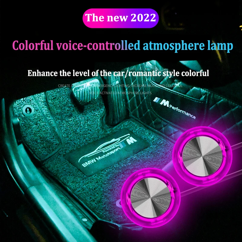 

New led rgb Car Interior Backlight Ambient Mood Foot Light With USB Lighter Decorative Atmosphere Lamp Auto Accessories 12v