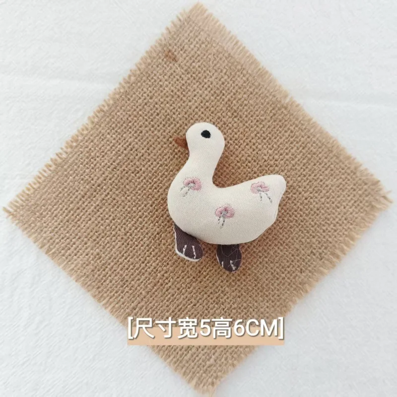 Korean Style Plush Animal Brooch for Kids Cute Cartoon Penguin Bear Rabbit Fabric Pin Children Clothing Backpack Accessory - view 6
