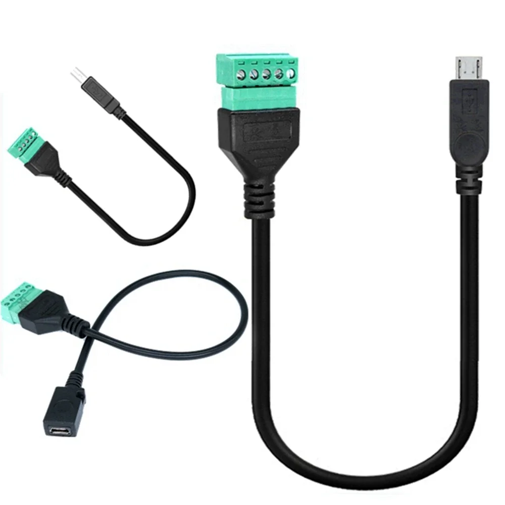 USB 2.0 female B Micro USB mini USB Type-C male to 5-pin female bolt plug with shielded terminal plug adapter