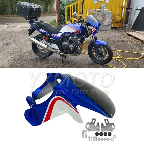 오토바이 헤드라이트 쉐이드 헤드라이트 어퍼 페어링 슈라우드, CB400 VTEC 4 5 6 Z900RS CB1300 에 적합, 7 인치