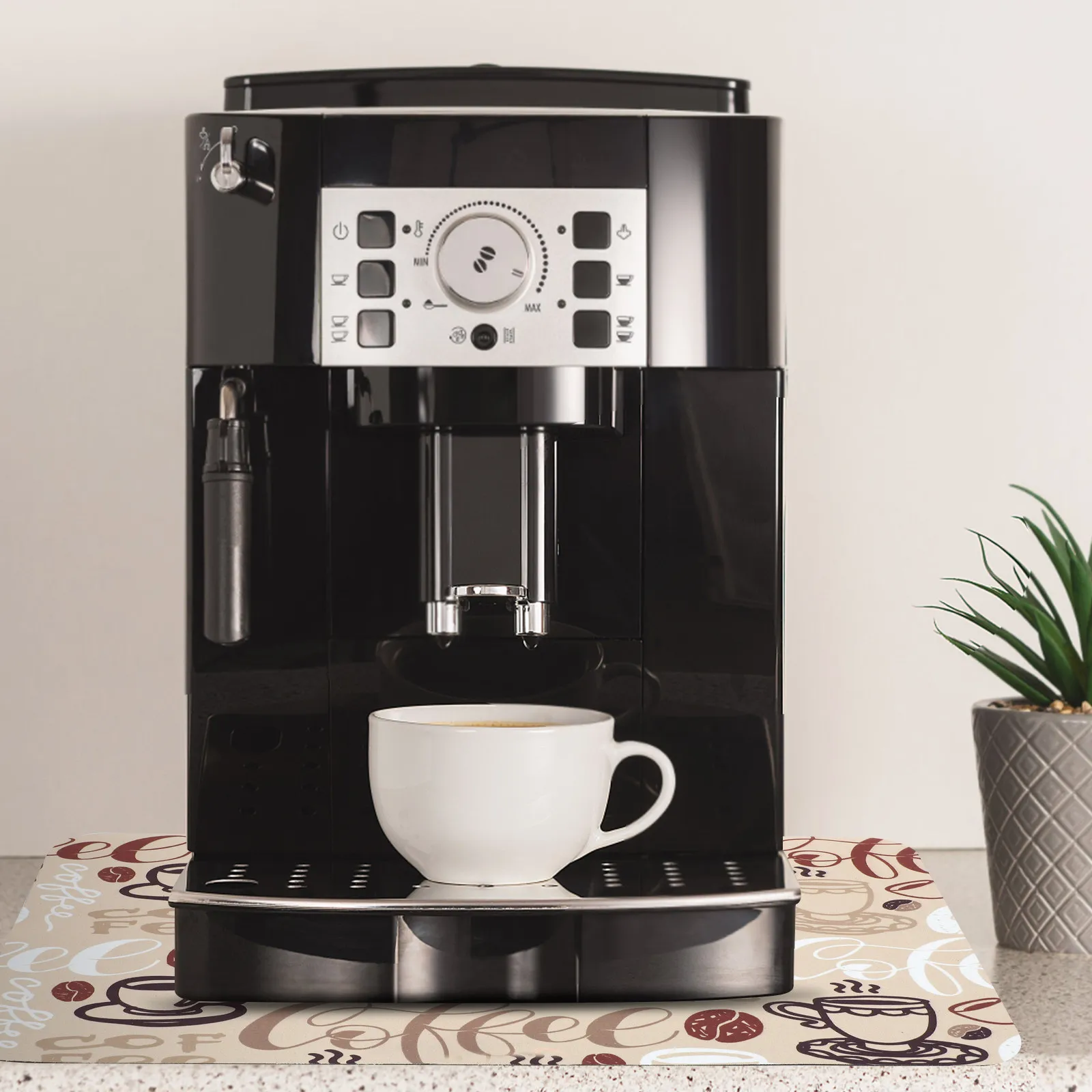Absorbent Coffee Maker Mat Nonslip Heat Resistant Pad for Countertops Coffee Bar Espresso Machine Surface Protection