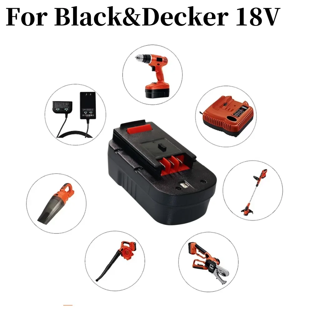 18V 8000mAh Rechargeable Tools Battery For Black&Decker Hpb18 Fs180 A1718 A18NH BD18PSK EPC18 HP188F2B KC1800Sk Fs1800CS