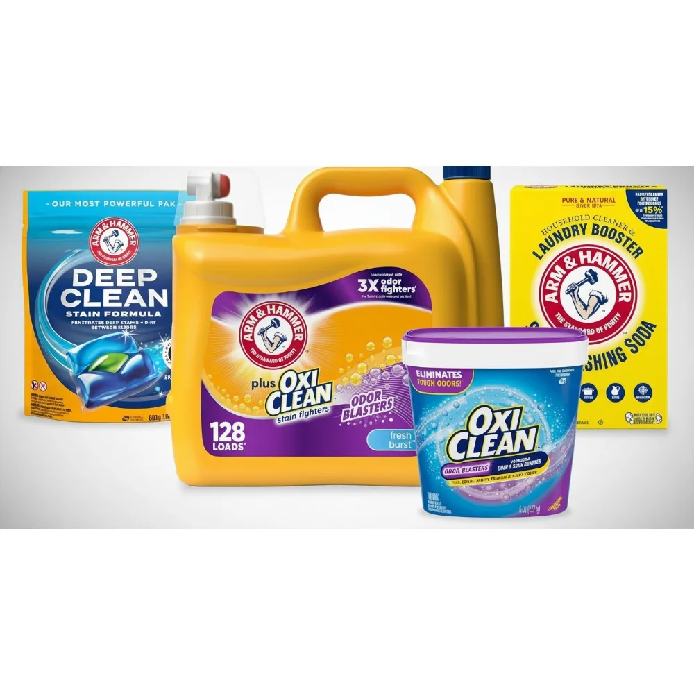 

Powerful Odor Eliminator & Stain Remover Laundry Detergent - Fresh Burst Scent for Family Clothes