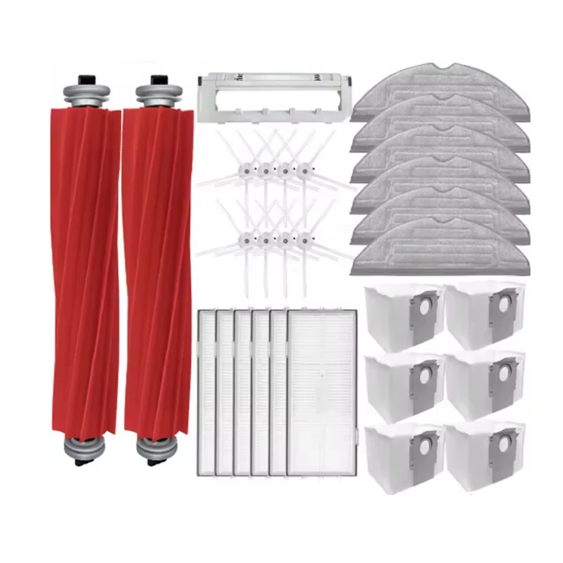 ABDJ-29 Uds para Roborock S7 Maxv Ultra/S7 Pro Ultra accesorios para aspiradoras cepillo lateral principal filtro de fregona bolsas de polvo